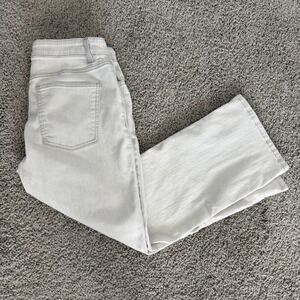 Eileen Fisher Womens Organic Cotton Straight Leg Jeans Light Grey Size 4 Ankle